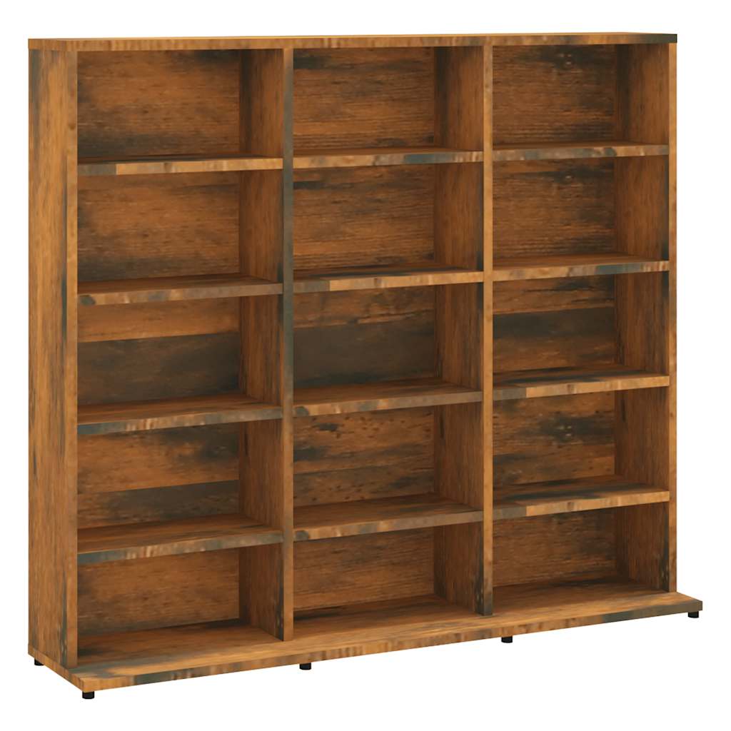 Armoire à CD Chêne fumé 100x23x89,5 cm Bois d'ingénierie - XIOS