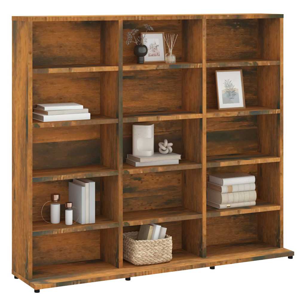 Armoire à CD Chêne fumé 100x23x89,5 cm Bois d'ingénierie - XIOS