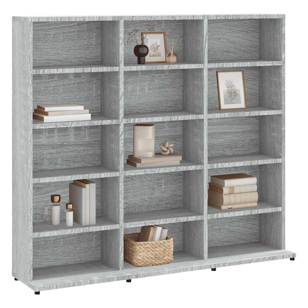 Armoire à CD Sonoma gris 100x23x89,5 cm Bois d'ingénierie - XIOS