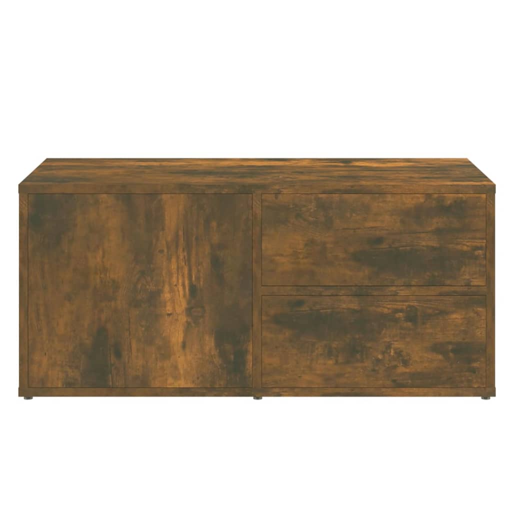 Meuble TV Chêne fumé 80x34x36 cm Bois d'ingénierie - XIOS