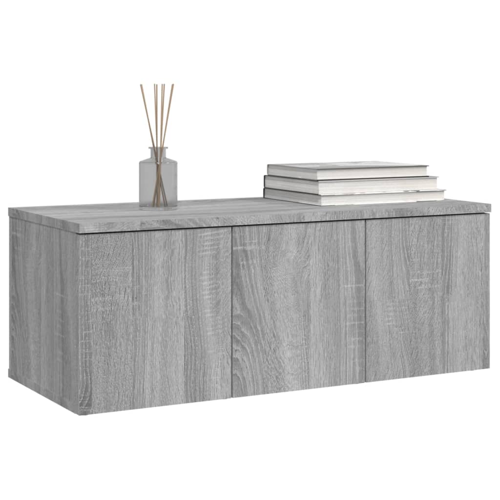Meuble TV Sonoma gris 80x34x30 cm Bois d'ingénierie - XIOS