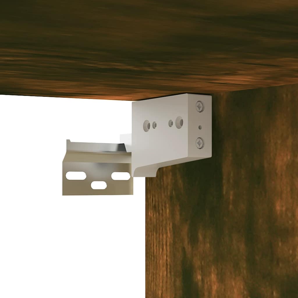 Meuble TV chêne fumé 80x30x30 cm bois d'ingénierie - XIOS