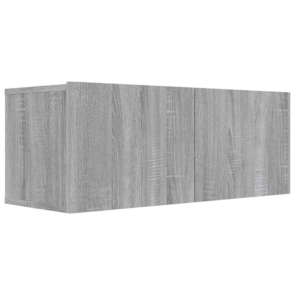 Meuble TV sonoma gris 80x30x30 cm bois d'ingénierie - XIOS
