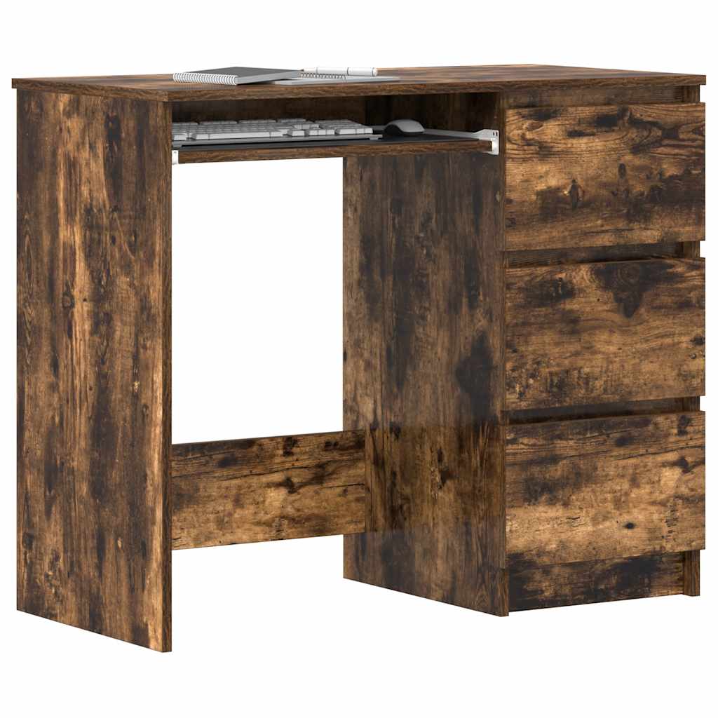 Bureau Chêne fumé 90x45x76 cm Bois d'ingénierie - XIOS