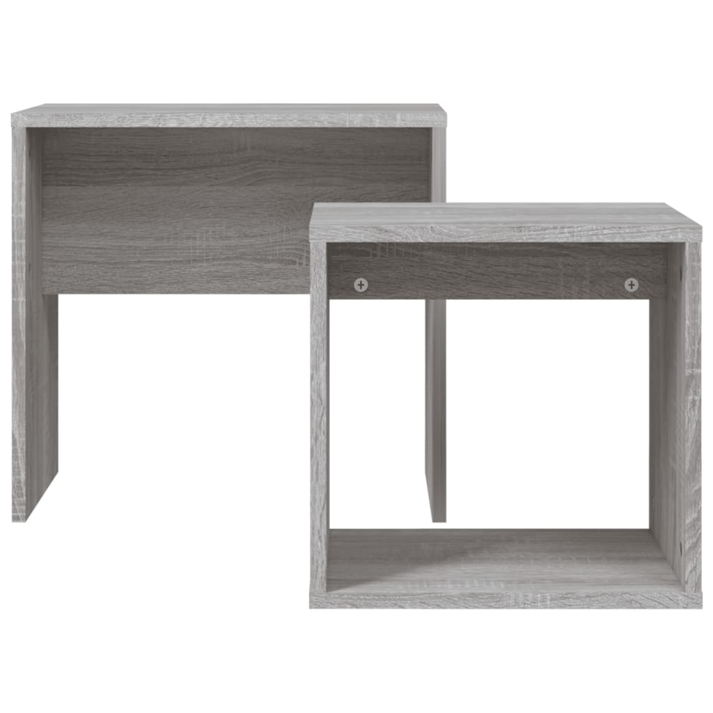 Tables basses gigognes 2 pcs sonoma gris bois d'ingénierie - XIOS