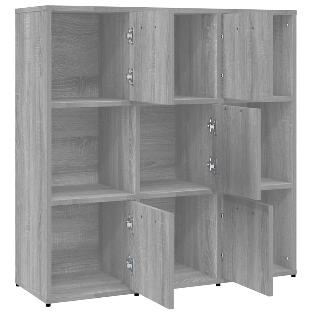 Bibliothèque Sonoma gris 90x30x90 cm Bois d'ingénierie - XIOS