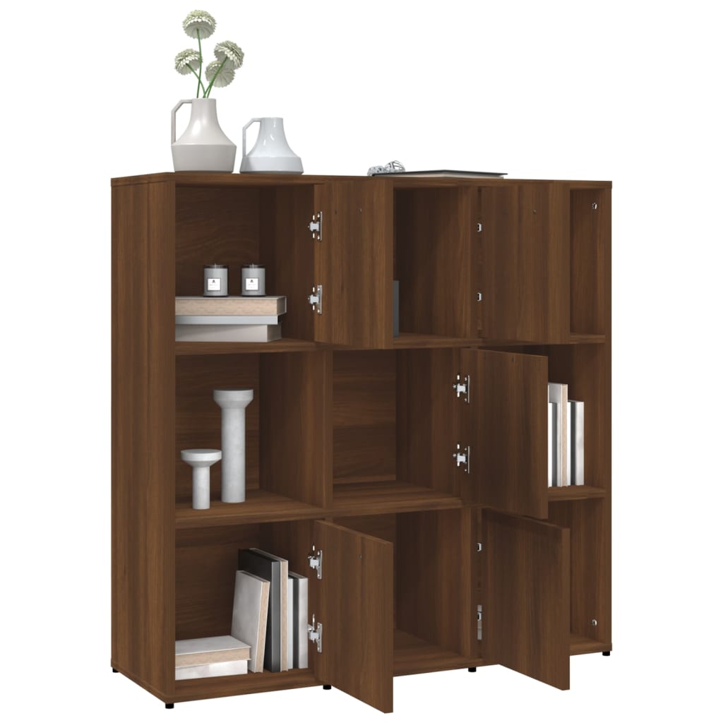 Bibliothèque Chêne marron 90x30x90 cm Bois d'ingénierie - XIOS