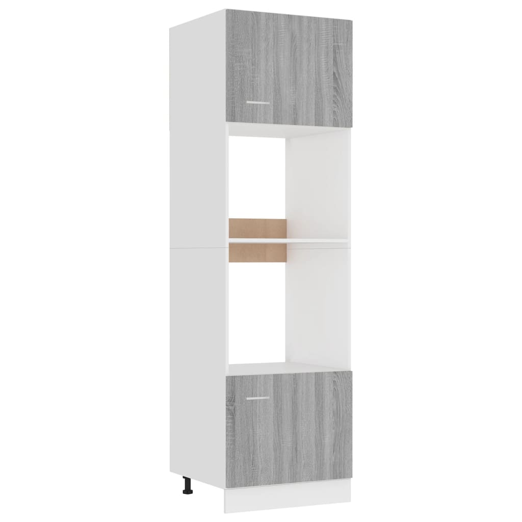 Meuble micro-ondes "Lyon" Gris Sonoma 60 x 57 x 207 cm Bois d'ingénierie - XIOS