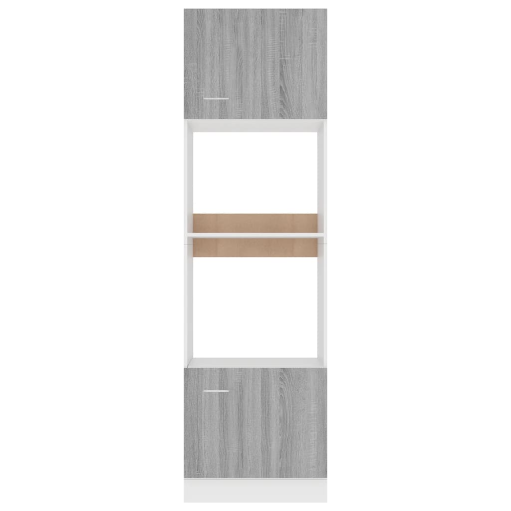 Meuble micro-ondes "Lyon" Gris Sonoma 60 x 57 x 207 cm Bois d'ingénierie - XIOS