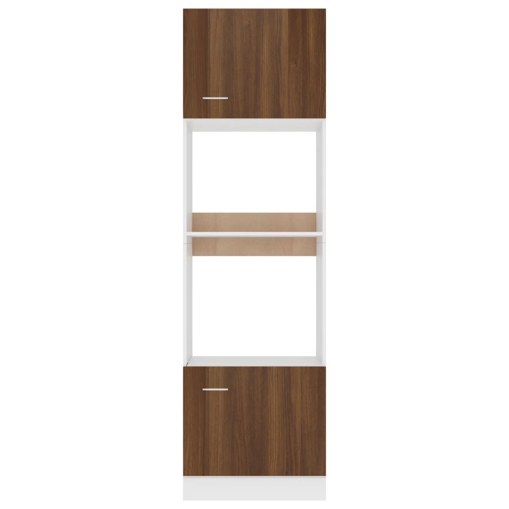Meuble micro-ondes "Lyon" Chêne brun 60 x 57 x 207 cm Bois d'ingénierie - XIOS