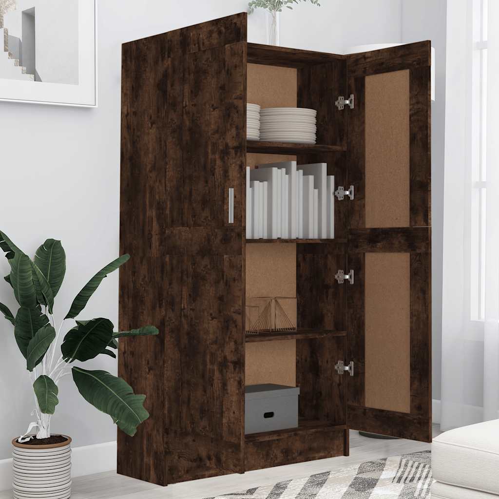 Bibliothèque Chêne fumé 82,5x30,5x150 cm Bois d'ingénierie - XIOS