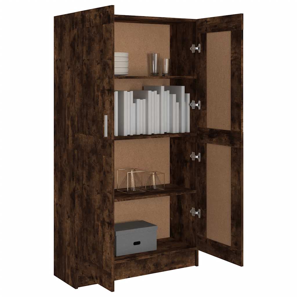 Bibliothèque Chêne fumé 82,5x30,5x150 cm Bois d'ingénierie - XIOS