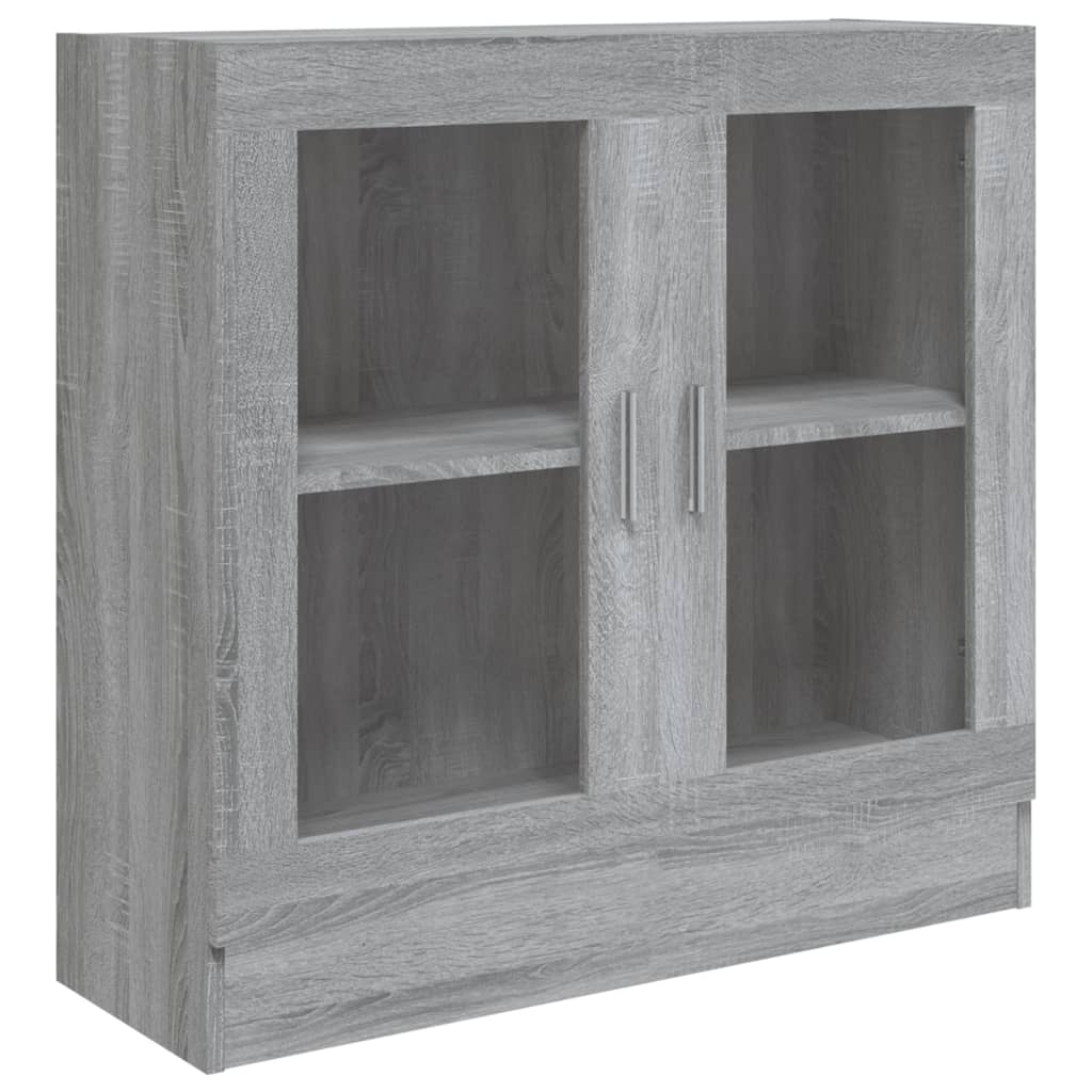 Armoire à vitrine Sonoma gris 82,5x30,5x80 cm Bois d'ingénierie - XIOS
