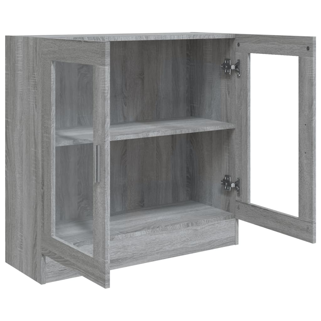 Armoire à vitrine Sonoma gris 82,5x30,5x80 cm Bois d'ingénierie - XIOS
