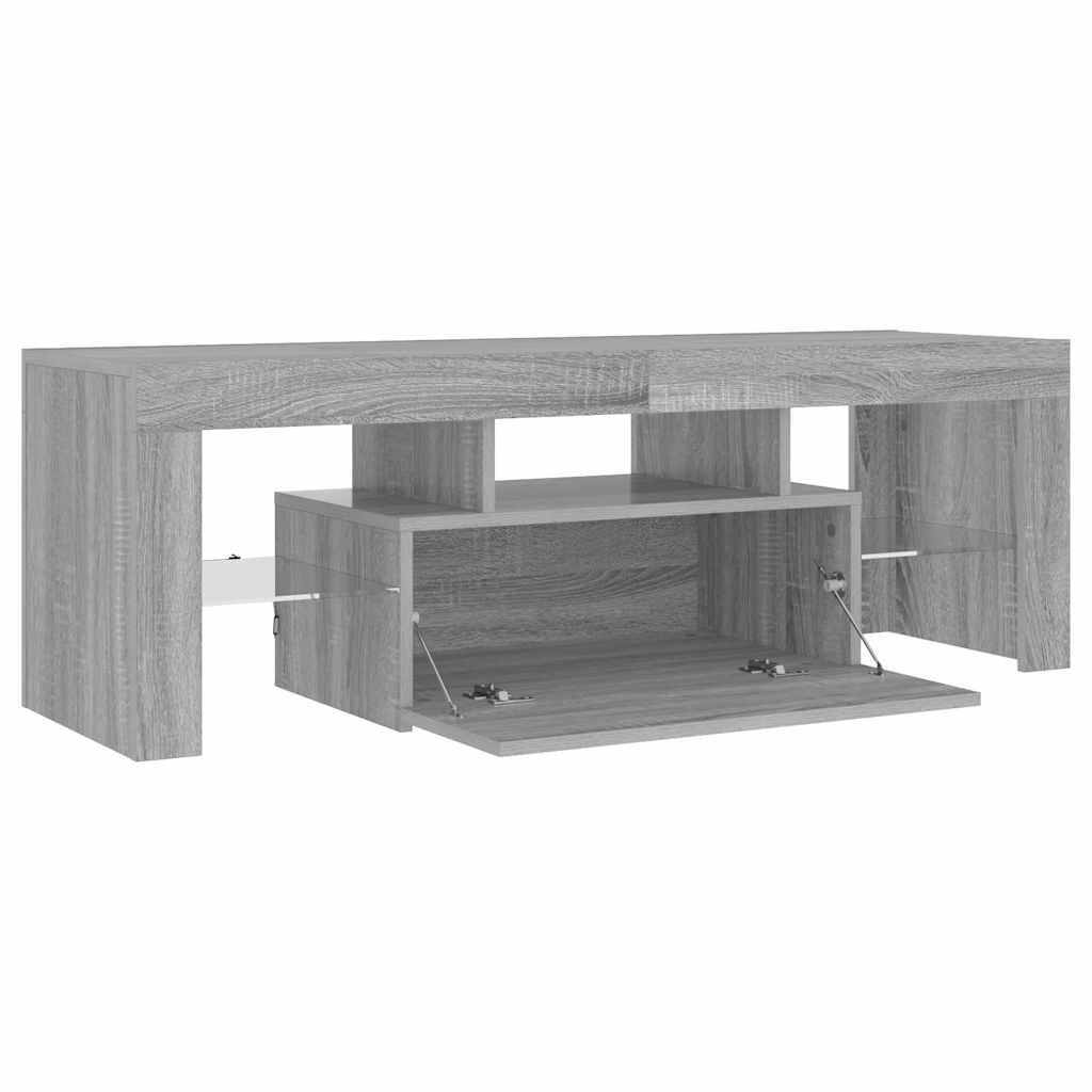 Meuble TV avec lumières LED sonoma gris 120x35x40 cm - XIOS