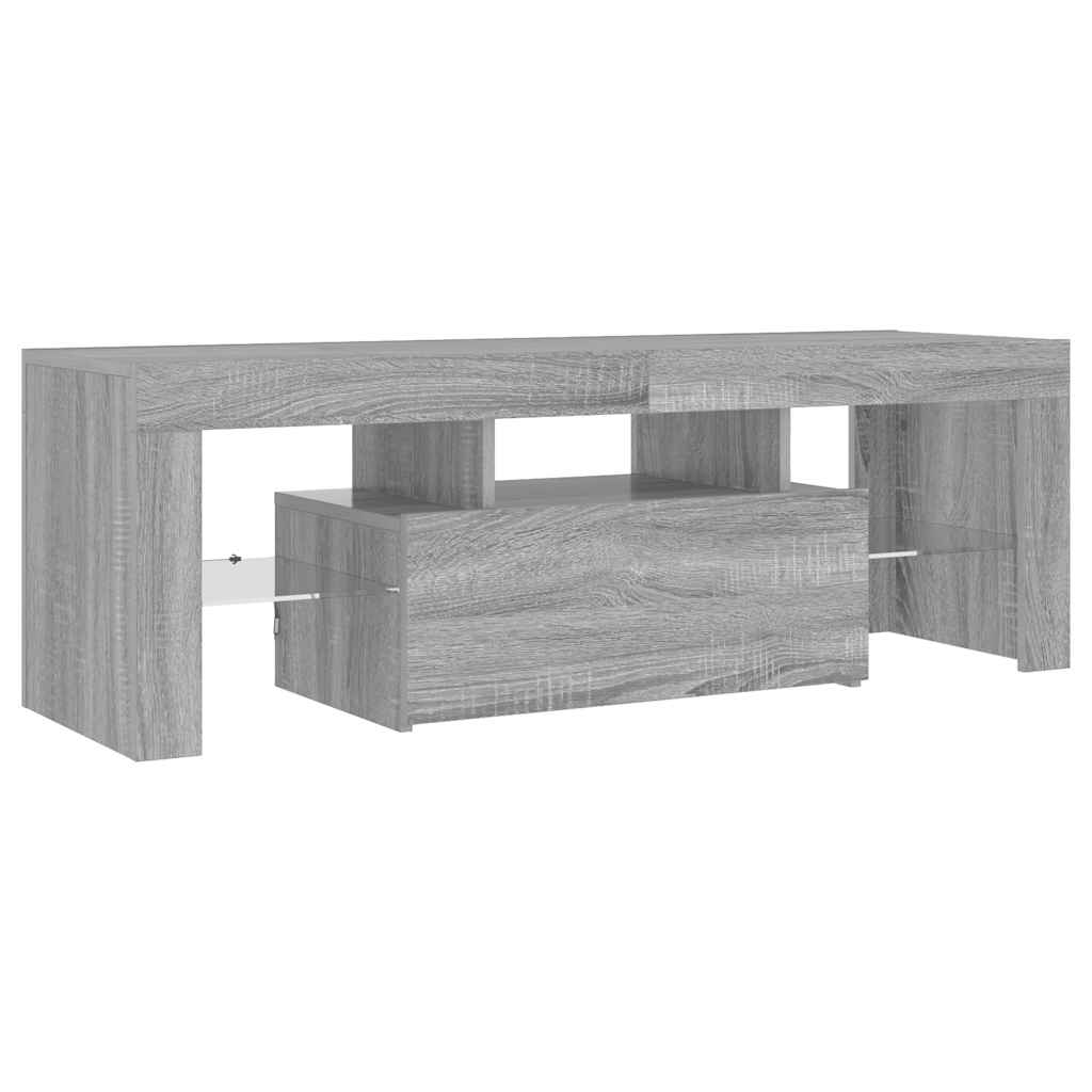 Meuble TV avec lumières LED sonoma gris 120x35x40 cm - XIOS