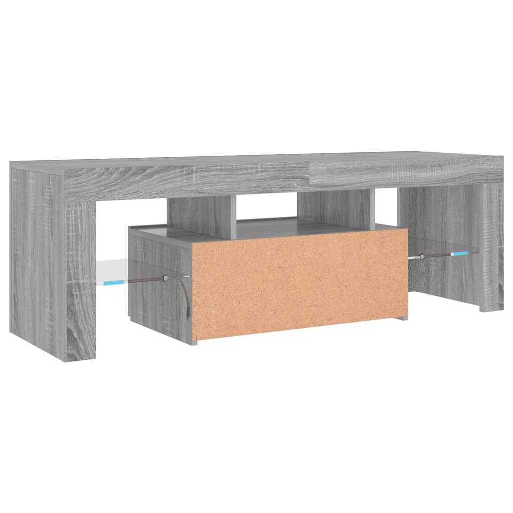 Meuble TV avec lumières LED sonoma gris 120x35x40 cm - XIOS