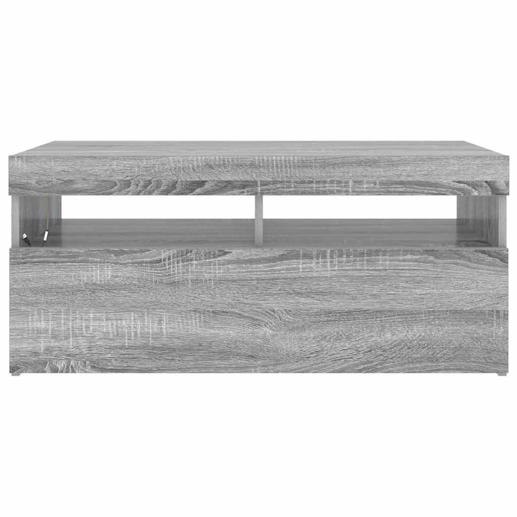 Meuble TV avec lumières LED Sonoma gris 90x35x40 cm - XIOS