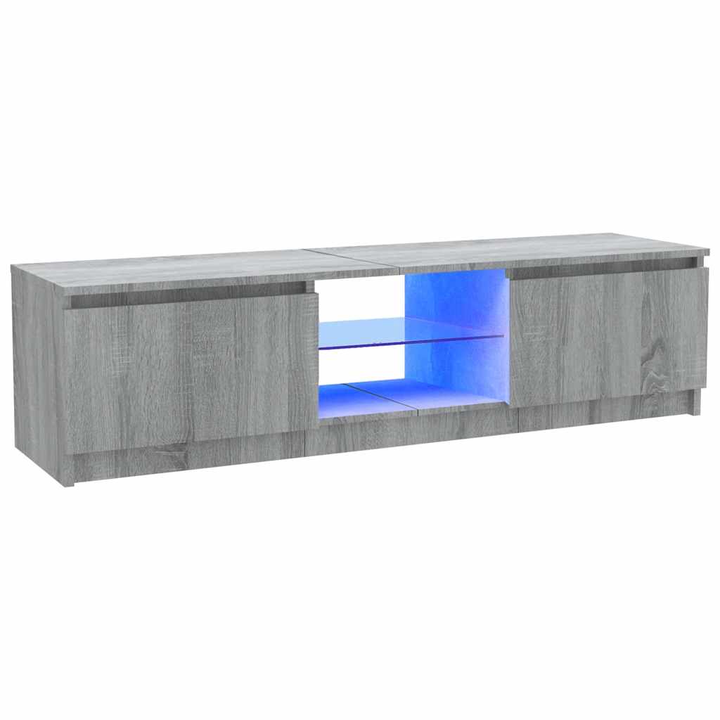 Meuble TV avec lumières LED sonoma gris 120x30x36 cm - XIOS