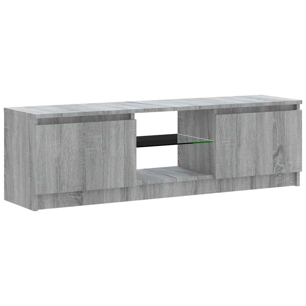 Meuble TV avec lumières LED sonoma gris 120x30x36 cm - XIOS