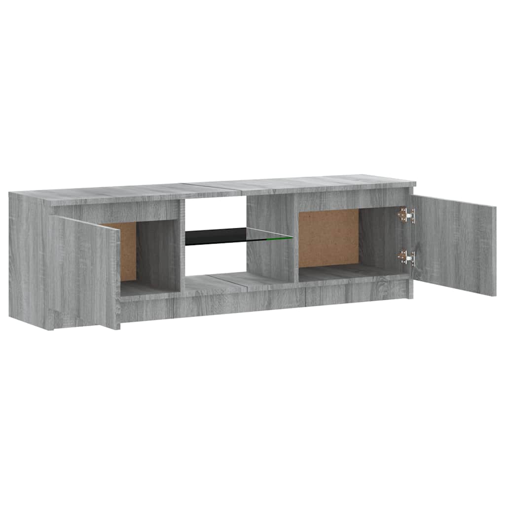 Meuble TV avec lumières LED sonoma gris 120x30x36 cm - XIOS