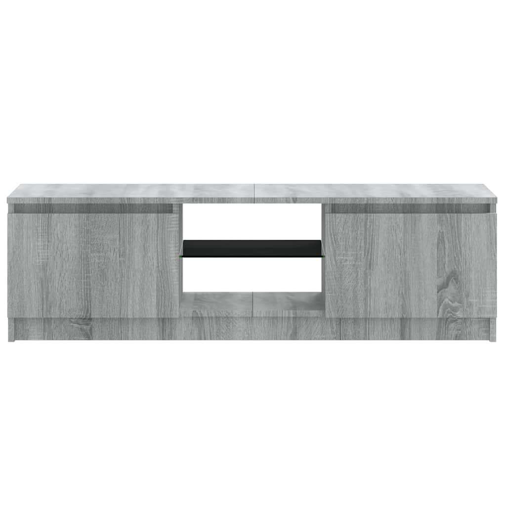 Meuble TV avec lumières LED sonoma gris 120x30x36 cm - XIOS
