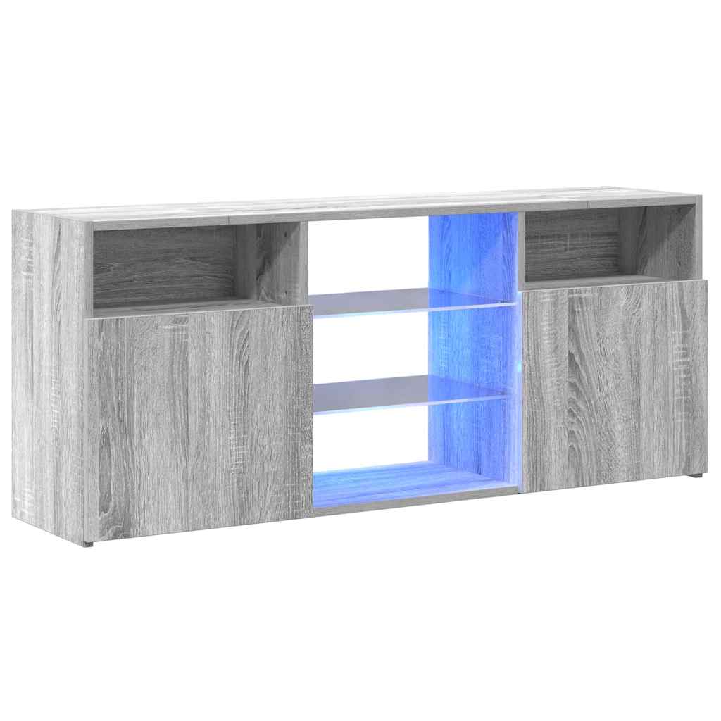 Meuble TV avec lumières LED Sonoma gris 120x30x50 cm - XIOS