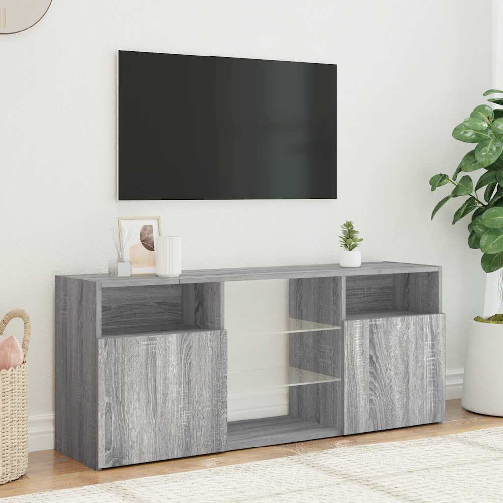 Meuble TV avec lumières LED Sonoma gris 120x30x50 cm - XIOS