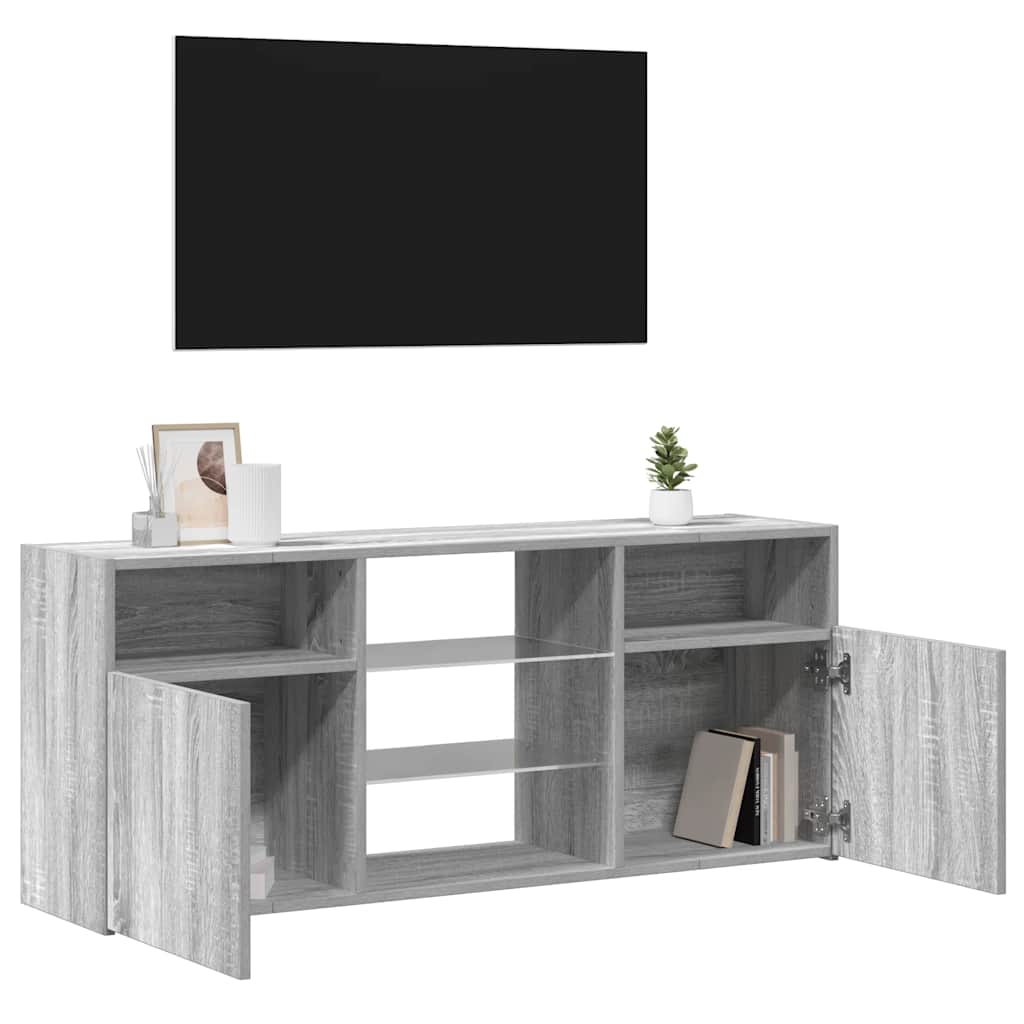 Meuble TV avec lumières LED Sonoma gris 120x30x50 cm - XIOS