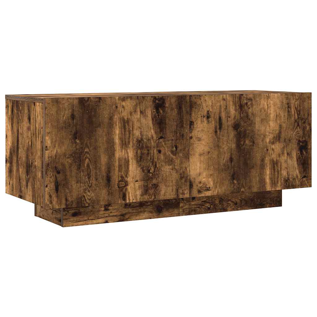 Meuble TV Chêne fumé 100x35x40 cm Bois d'ingénierie - XIOS