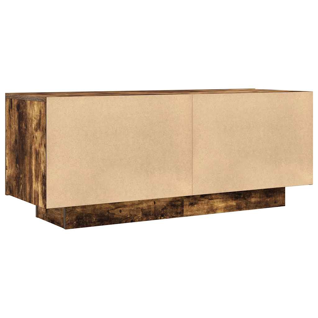 Meuble TV Chêne fumé 100x35x40 cm Bois d'ingénierie - XIOS
