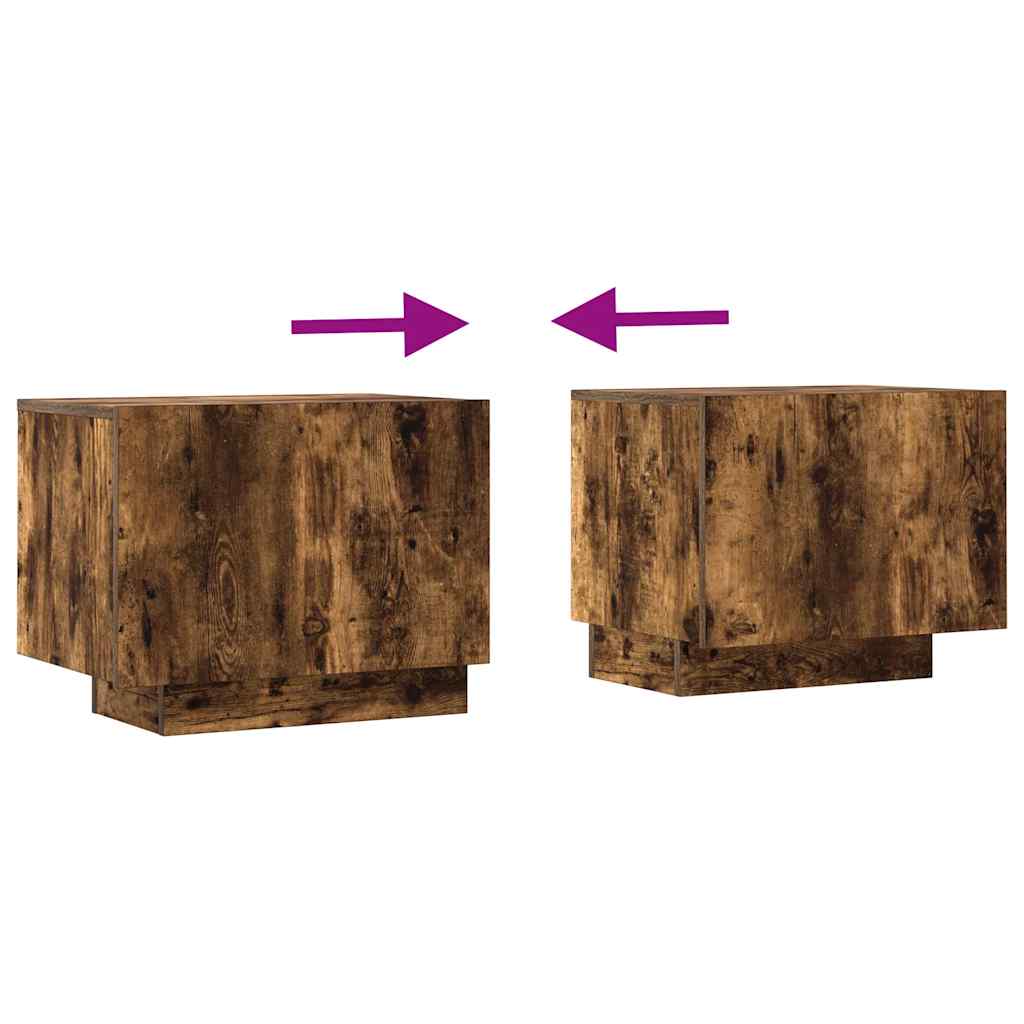 Meuble TV Chêne fumé 100x35x40 cm Bois d'ingénierie - XIOS