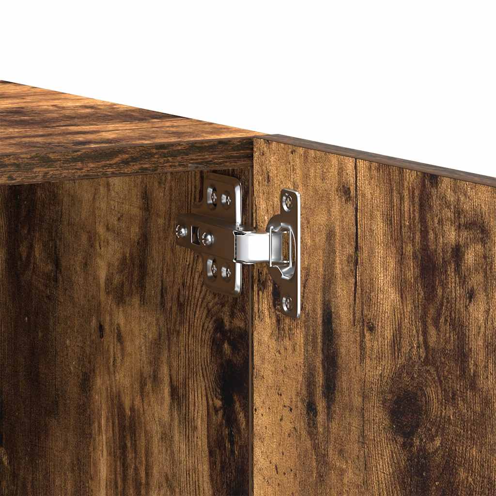 Meuble TV Chêne fumé 100x35x40 cm Bois d'ingénierie - XIOS