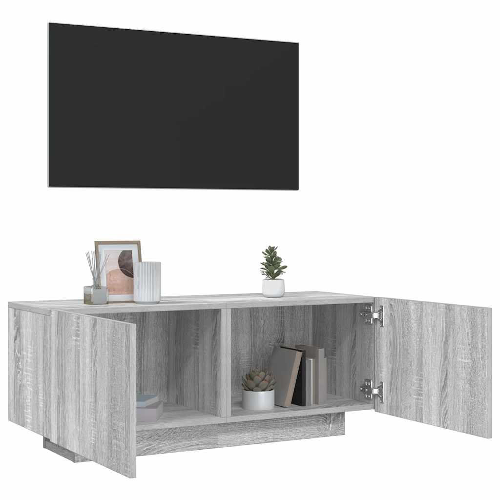 Meuble TV Sonoma gris 100x35x40 cm Bois d'ingénierie - XIOS