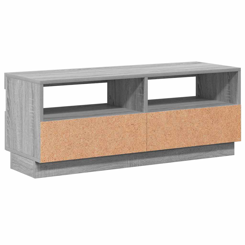 Meuble TV avec lumières LED sonoma gris 100x35x40 cm