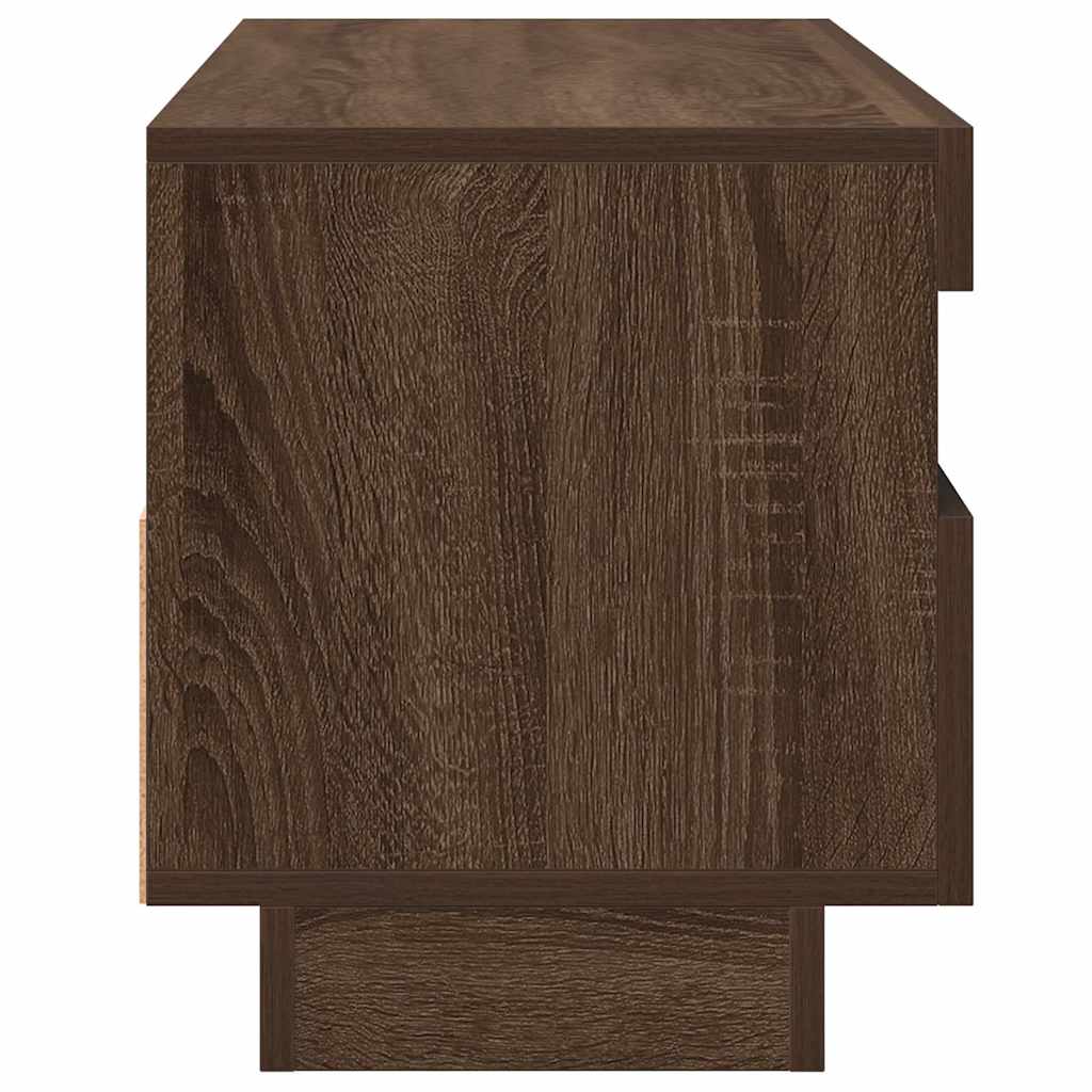 Meuble TV avec lumières LED chêne marron 100x35x40 cm - XIOS