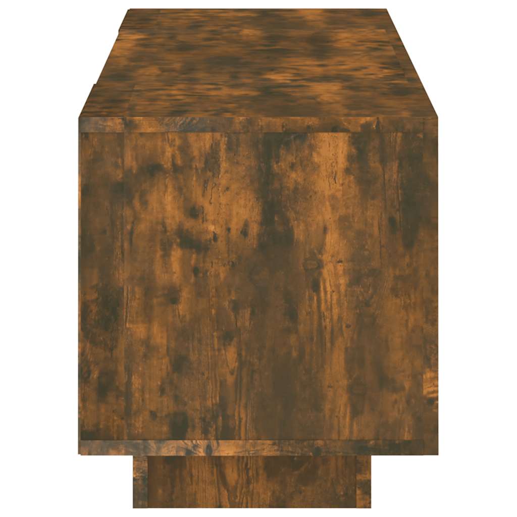 Meuble TV avec lumières LED Chêne fumé 160x35x40 cm - XIOS