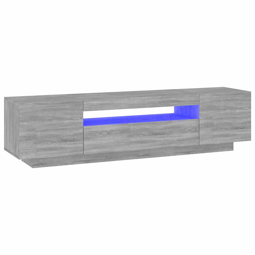 Meuble TV avec lumières LED Sonoma gris 160x35x40 cm - XIOS