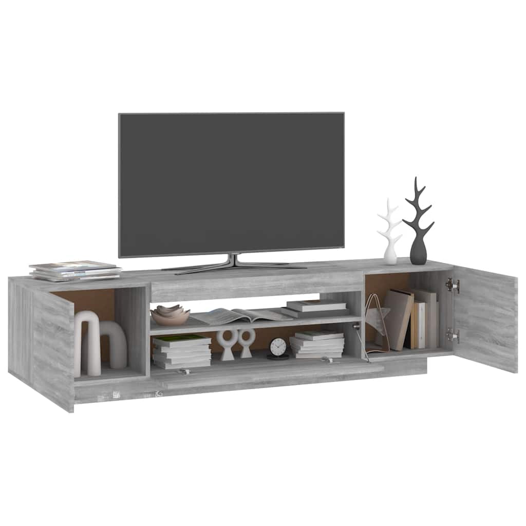 Meuble TV avec lumières LED Sonoma gris 160x35x40 cm - XIOS