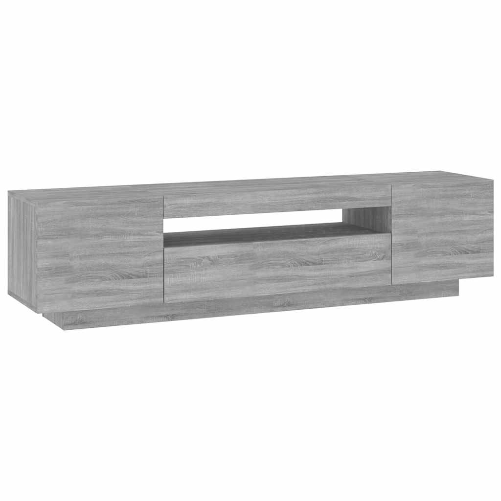 Meuble TV avec lumières LED Sonoma gris 160x35x40 cm - XIOS