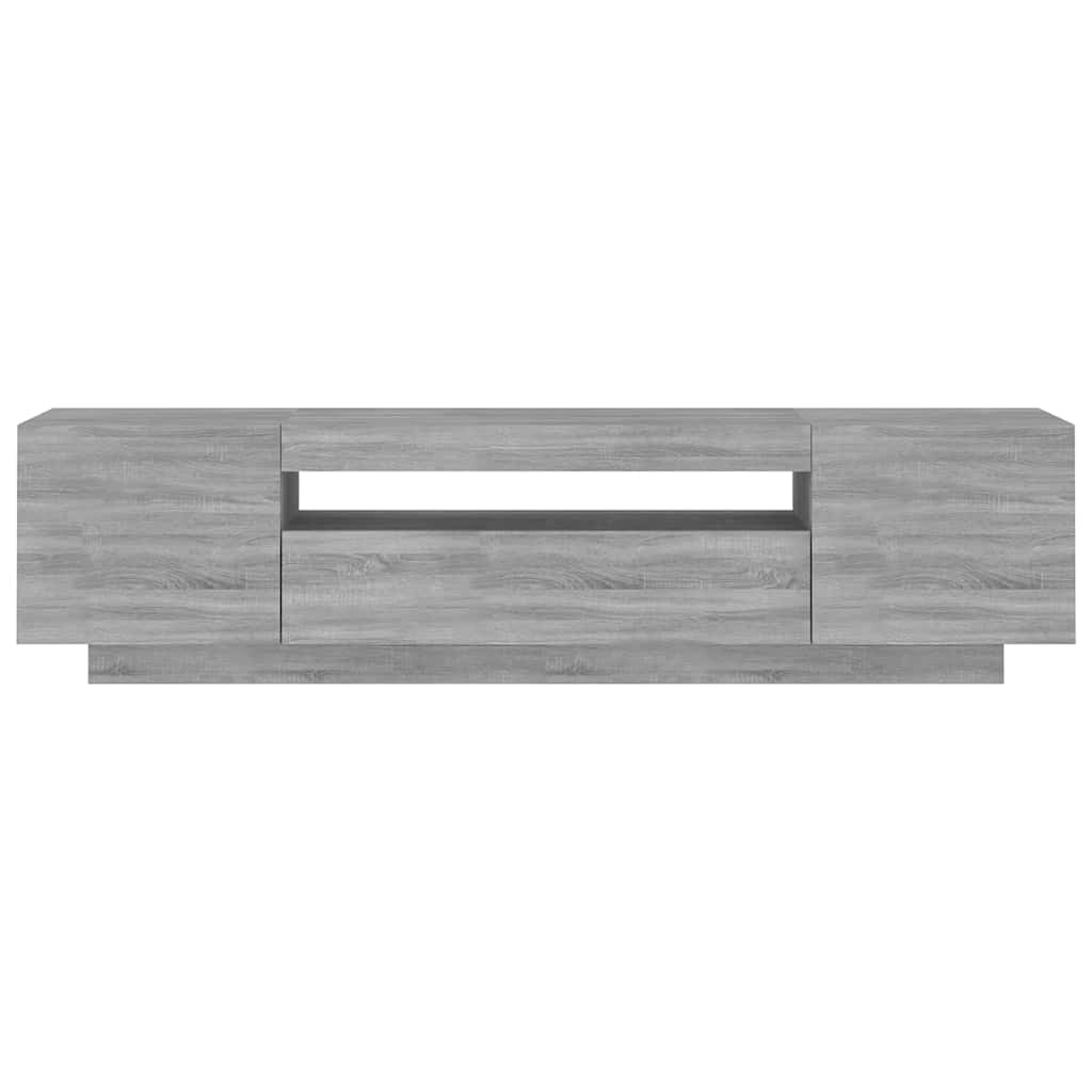 Meuble TV avec lumières LED Sonoma gris 160x35x40 cm - XIOS