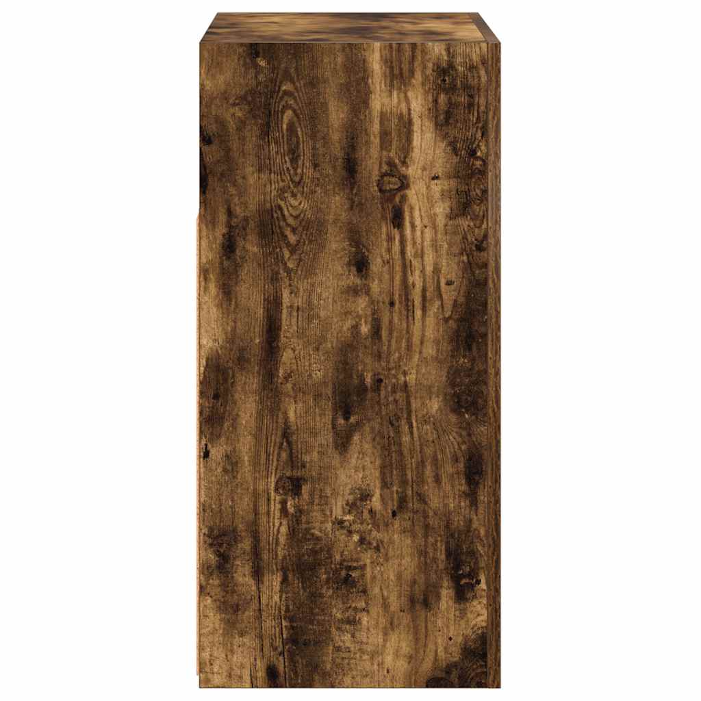 Buffet avec lumières LED chêne fumé 80x35x75 cm - XIOS