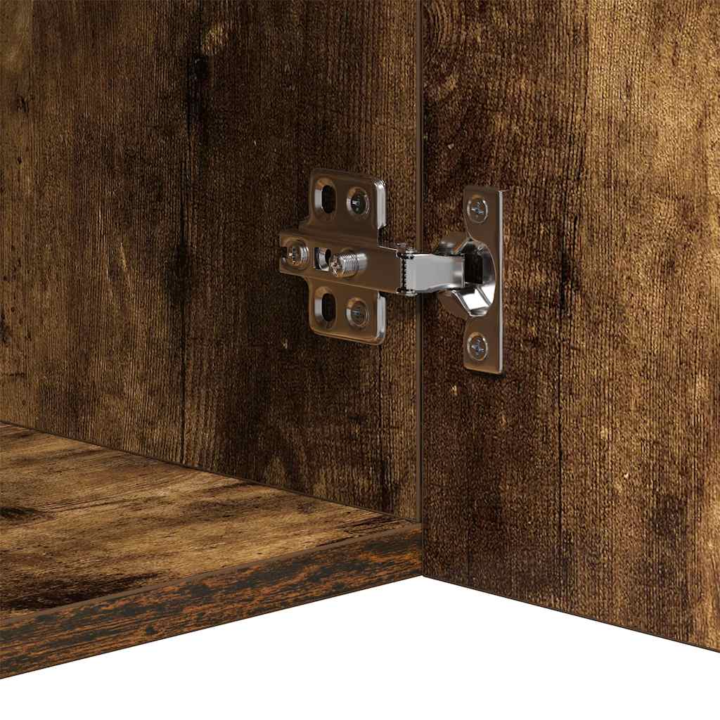 Buffet avec lumières LED chêne fumé 80x35x75 cm - XIOS