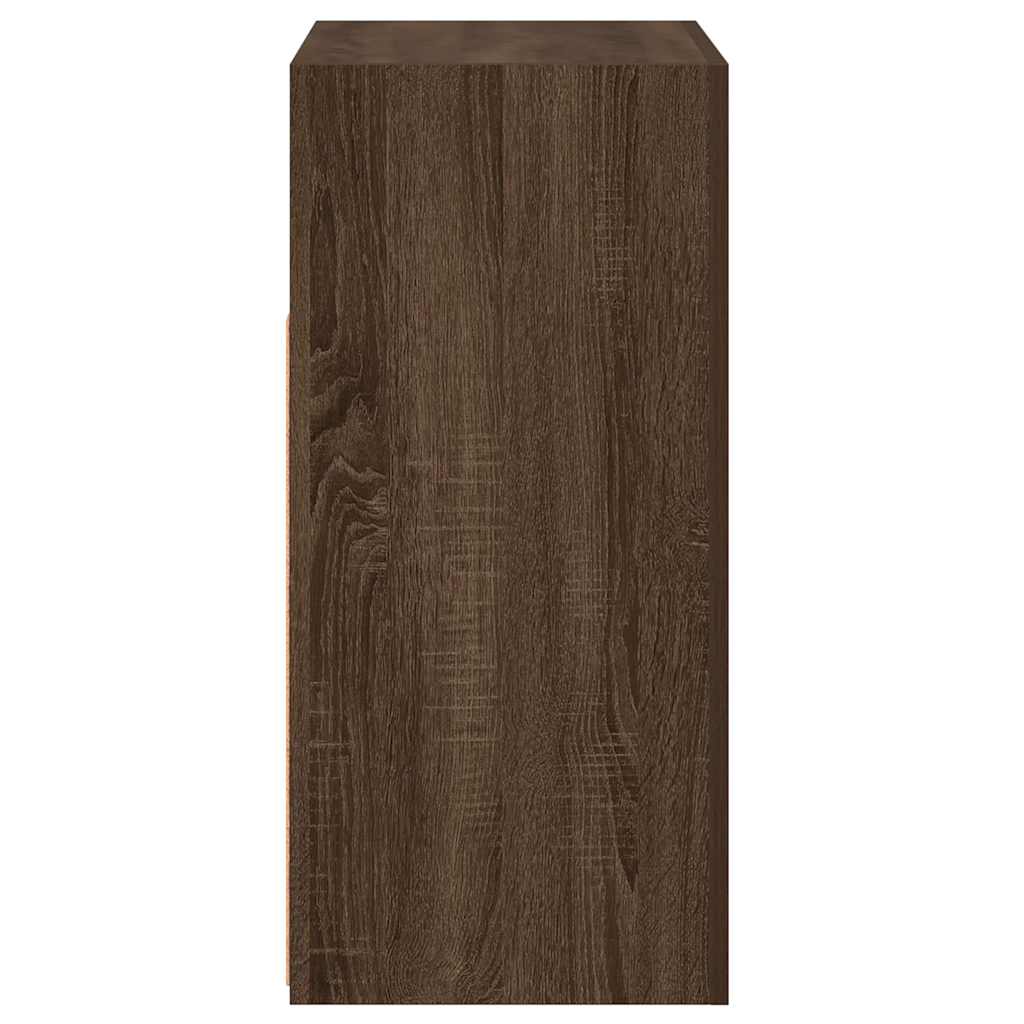 Buffet avec lumières LED chêne marron 80x35x75 cm - XIOS