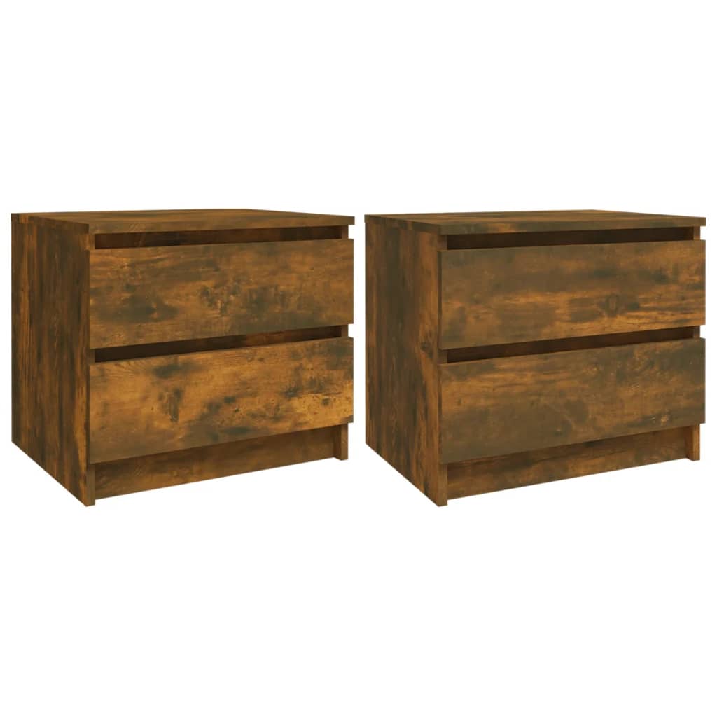 Tables de chevet 2pcs Chêne fumé 50x39x43,5cm Bois d'ingénierie - XIOS