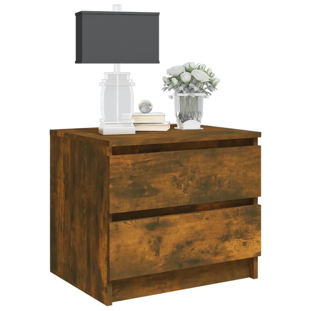 Tables de chevet 2pcs Chêne fumé 50x39x43,5cm Bois d'ingénierie - XIOS