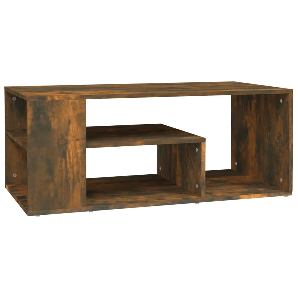 Table basse Chêne fumé 100x50x40 cm Bois d'ingénierie - XIOS