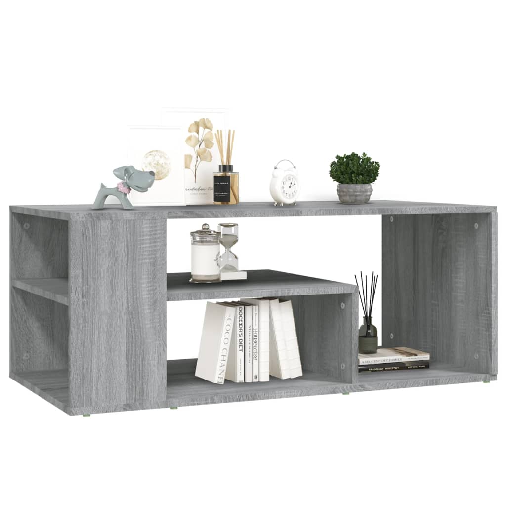 Table basse Sonoma gris 100x50x40 cm Bois d'ingénierie - XIOS