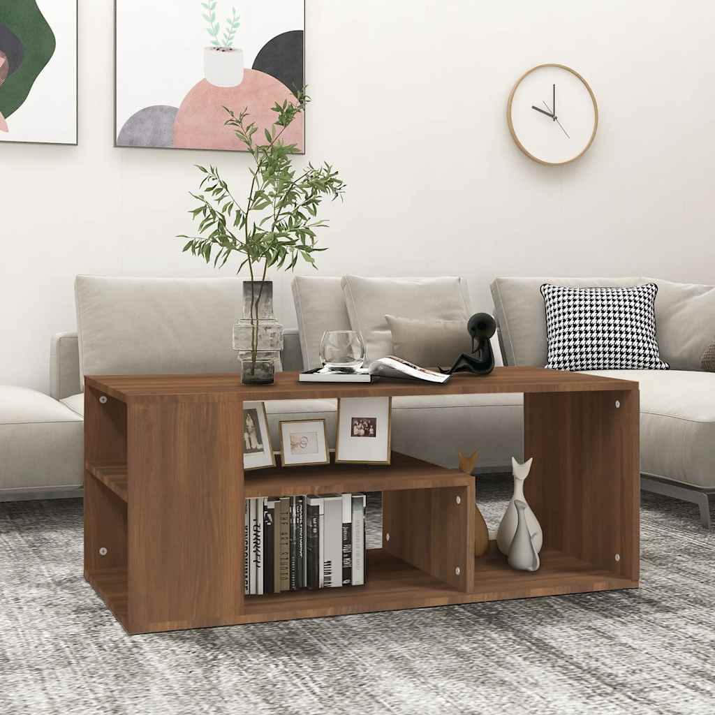 Table basse Chêne marron 100x50x40 cm Bois d'ingénierie