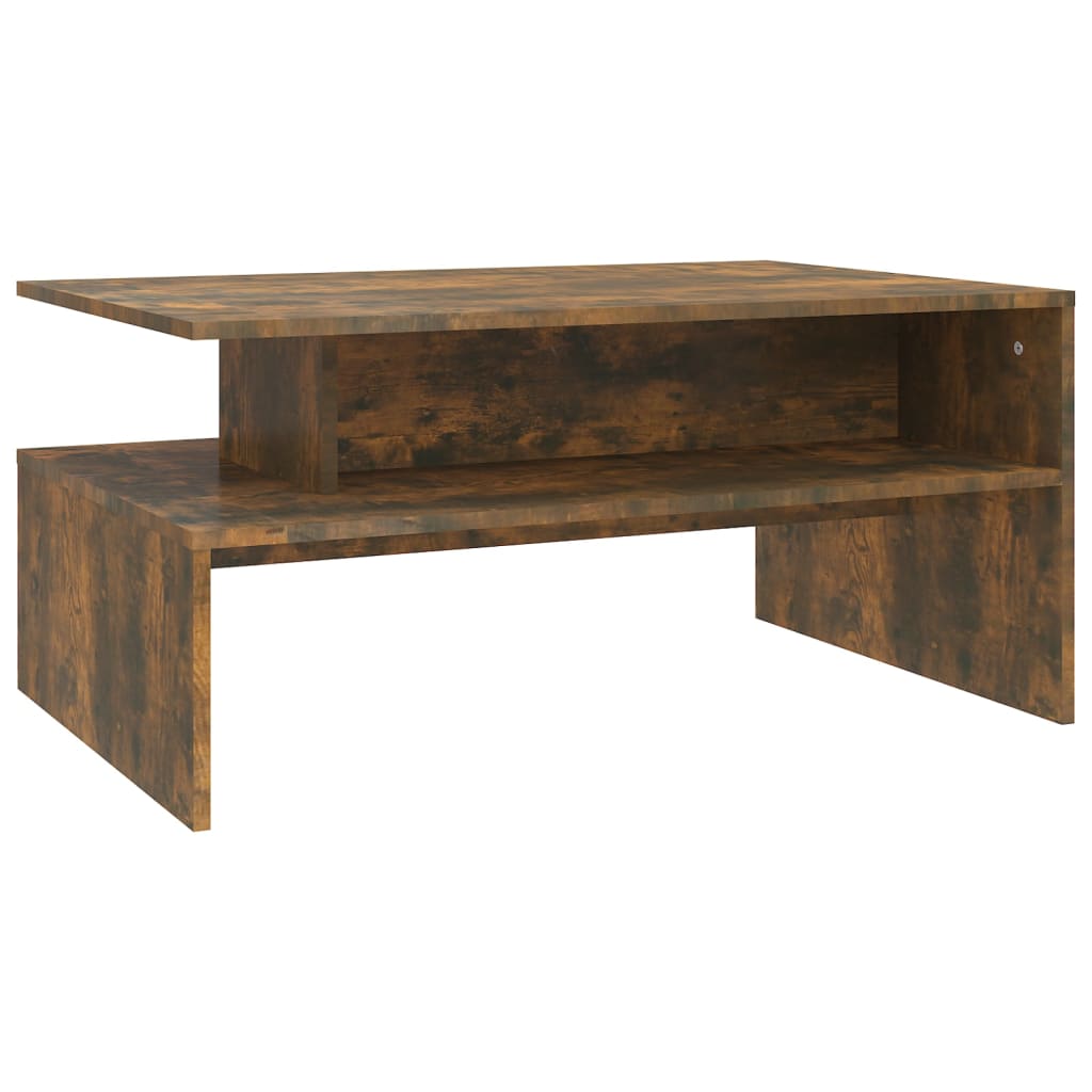 Table basse Chêne fumé 90x60x42,5 cm Bois d'ingénierie - XIOS